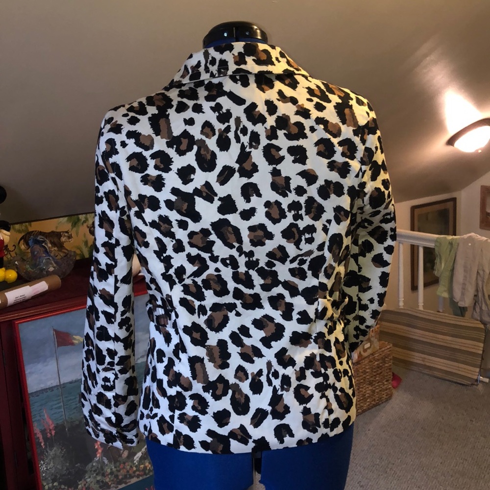 ๐ Silk land leopard print dress jacket small - Picture 5 of 8
